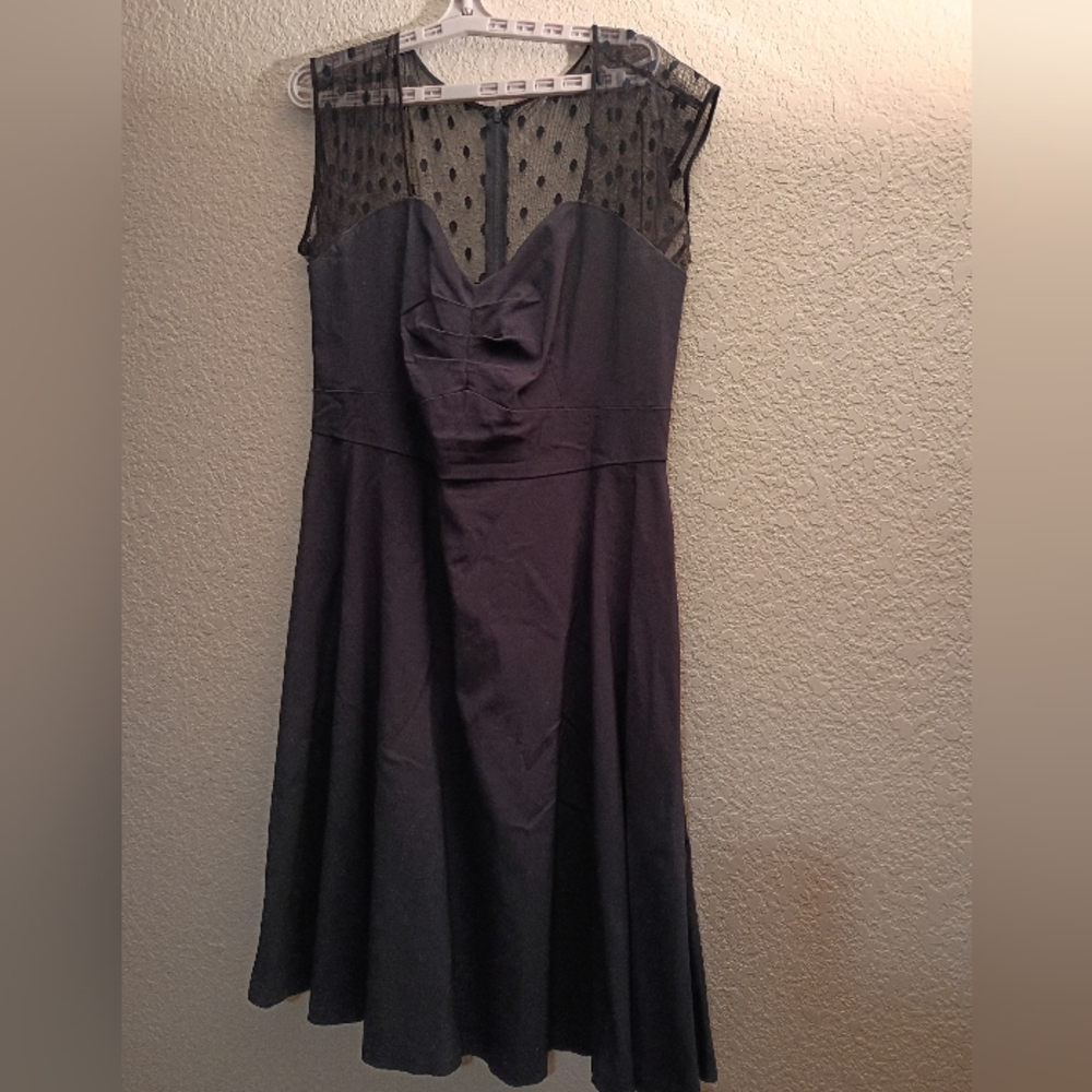 Torrid Elegant Dark Blue Mesh Dress 1X